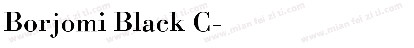Borjomi Black C字体转换